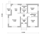 Проект маленького одноэтажного дома A-052 A-052