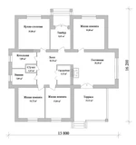Проект квадратного дома из пеноблоков C-094 C-094