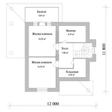 Проект дома 12 на 12 с мансардой B-078 B-078
